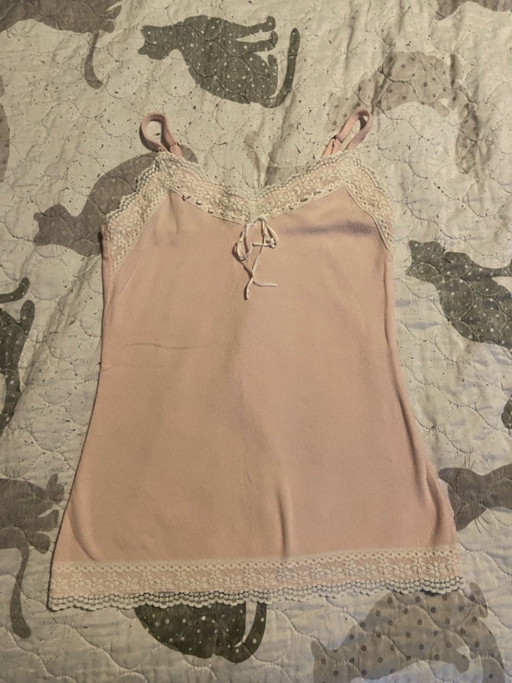 Hollister Light Pink Lace Trim Cami